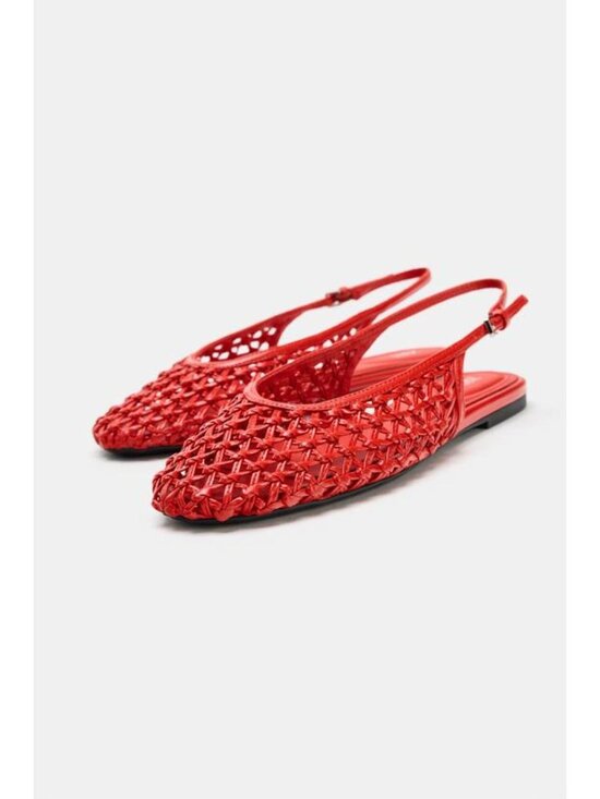 Zara Shoes - ZARA BRAIDED EFFECT SLINGBACK FLATS
